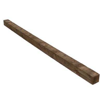 Rowlinson 6ft Timber Fence Post - Pack of 3 - Brown - POST360