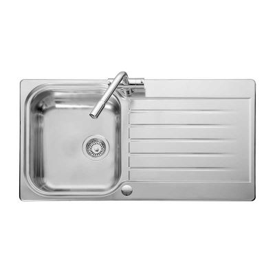 Leisure Seattle 1 Bowl 950x508mm Inset Kitchen Sink with Reversible Drainer (Shallow Bowl) - SE9501SB/