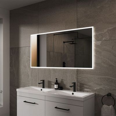 Sensio Glimmer Pro Colour Changeable LED Mirror with Shaver Socket 800x600x50mm - SE30736P0