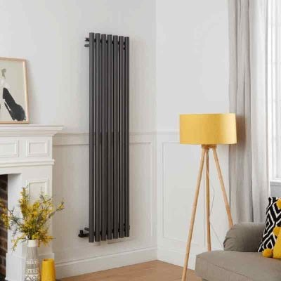 Towelrads Mayfair Vertical Radiator 1800x305mm - Anthracite - 120876