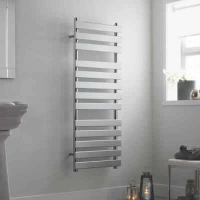 Towelrads Perlo Straight Hot Water Towel Rail 1200mm x 500mm - Anthracite - 120903