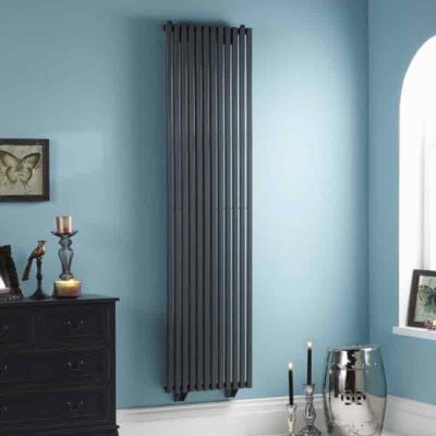 Towelrads Oxfordshire Vertical Straight Hot Water Radiator 1800x465mm - White - 120938
