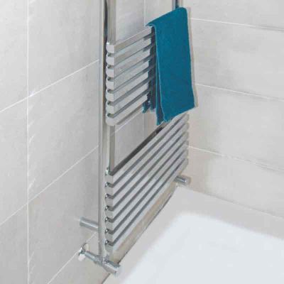 Towelrads Oxfordshire Vertical Straight Heated Towel Rail 750x500mm - Anthracite - 120957