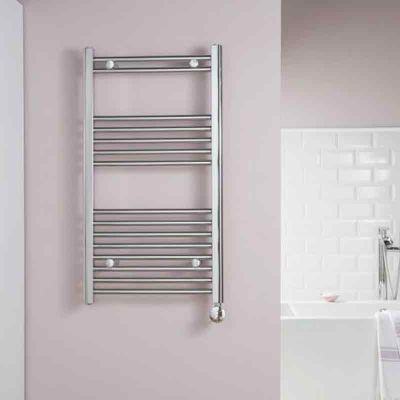 Towelrads McCarthy 43 Degree Regulated Electric Towel Rail 550mm x 500mm - Chrome - 121019 Lifestyle1