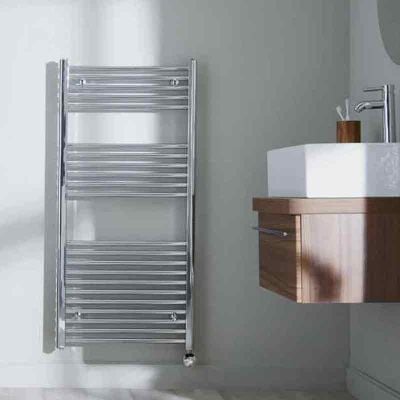 Towelrads Richmond Thermostatic Electric Heated Towel Rail 1186x450mm - Chrome - 136008