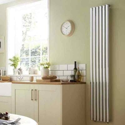 Towelrads Dorney Hot Water Vertical Radiator 1800x352mm - Chrome - 300061