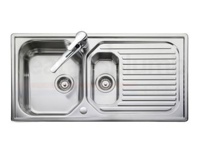 Leisure Aqualine 1.5 Bowl Kitchen Sink Reversible - Stainless Steel AQ9852
