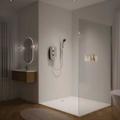 Aqualisa Lumi+ Electric Shower - 10.5kW - Mirrored & Chrome - LMEP10501
