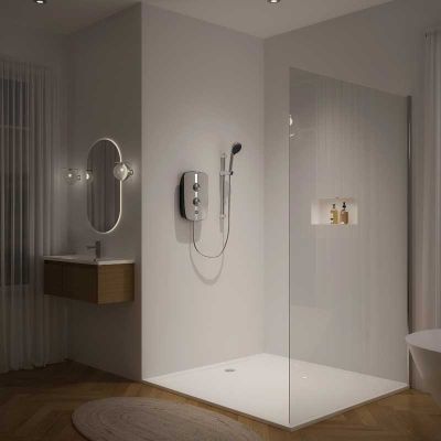 Aqualisa Lumi+ Electric Shower - 8.5kW - Mirrored & Chrome - LMEP8501