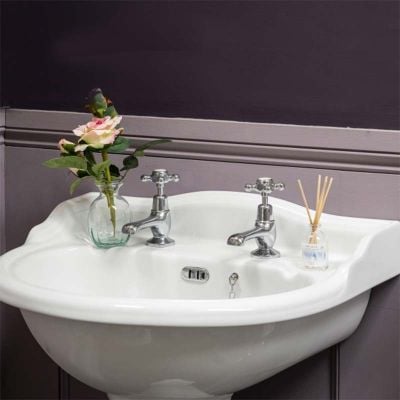 Bayswater Porchester 500mm Pedestal Basin - 2 Tap Holes - BAYC105