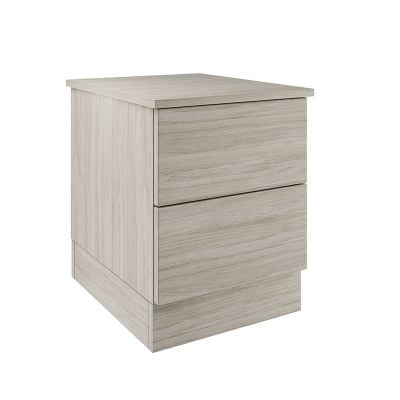 Bedroom Kit Slab Bedside Cabinet - 2-Drawer - Flat Packed - Urban Oak - BEDUM1416C