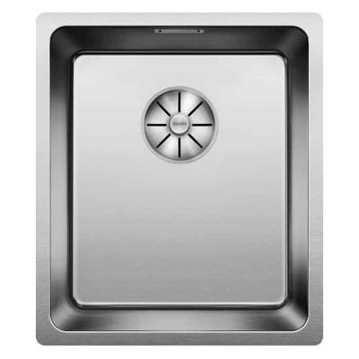 Blanco ANDANO 340-U 1 Bowl Stainless Steel Kitchen Sink with Manual InFino Drain System- Satin Polish - 522955