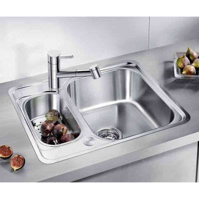 Blanco LANTOS 6-IF 1.5 Bowl Inset Stainless Steel Reversible Kitchen Sink - Brushed Finish - 450905 - DISCONTINUED