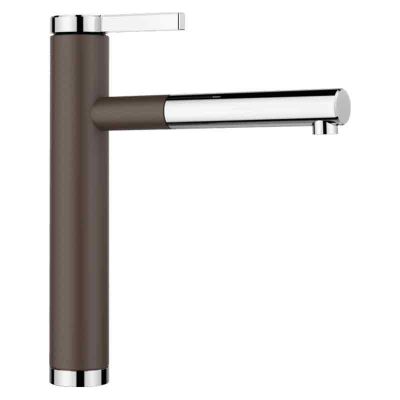 Blanco LINEE-S Pull-Out Handset Silgranit-Look Dual Finish Kitchen Tap - Coffee/Chrome - BM2200CE