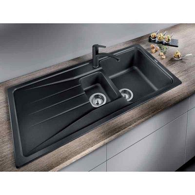 Blanco SONA 6 S 1.5 Bowl Inset Silgranit Reversible Kitchen Sink - Anthracite - 519852