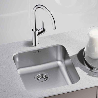 Blanco SUPRA 450-U 1 Bowl Undermount Stainless Steel Kitchen Sink - Brushed Finish - 452614 Lifestyle