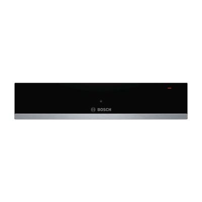 Bosch Series 6 BIC510NS0B 14cm Warming Drawer - Black - Front End View