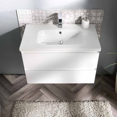 Calypso Brenta 600 Wall Hung Vanity Unit - Pearly White - 4727