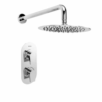 Bristan Hourglass Thermostatic Mixer Shower Kit with Fixed Head - HOURGLASS SHWR PK2