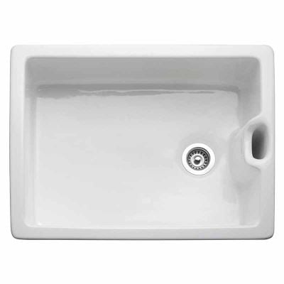 Rangemaster Farmhouse Belfast Ceramic Kitchen Sink Inc. Waste - CFBL595WH