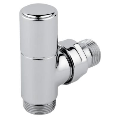 Ultraheat Cylinder Manual Angle Valve with 15mm Tube Connectors - Chrome - CYL840C