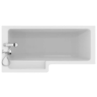 Ideal Standard Tempo Cube Idealform Plus 1700mm Left Hand Shower Bath No Tap Holes - E260101