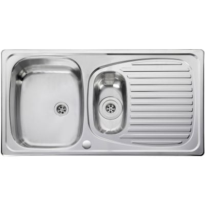 Leisure Euroline 1.5 Bowl Kitchen Sink Reversible - Stainless Steel EL9502