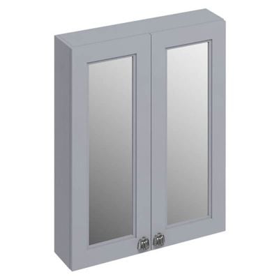 Burlington 600mm Two Door Mirror Cabinet - Grey - F6MG
