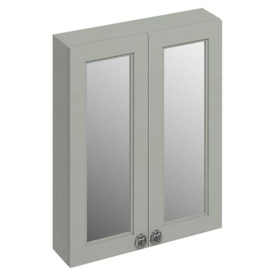 Burlington 600mm Two Door Mirror Cabinet - Olive - F6MO