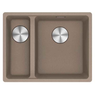 Franke Maris 1.5 Bowl Undermount Fragranite Kitchen Sink MRG 160-34-15 - Left Hand - Oyster - 125.0688.517