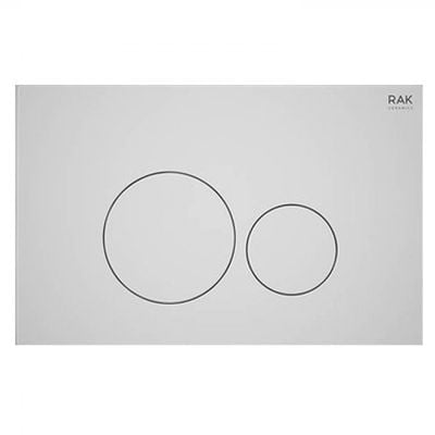 RAK Ceramics Ecofix Flush Plate with Round Push White - FSRAKPPL003500