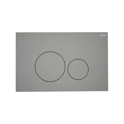 RAK Ceramics Ecofix WC Dual Flush Plate with Round Push Plates Matt Grey - FSRAKPPL003503