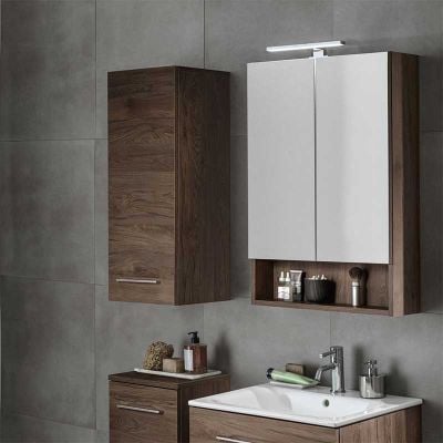 Geberit Selnova Square 1 Door Bathroom Wall Cabinet 330mm Hickory - 501.278.00.1