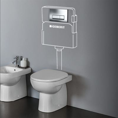 Geberit Delta Concealed Cistern 12cm - White - 109.105.00.1