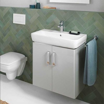 Geberit Selnova Compact Washbasin 600mm - 1 Tap Hole - 501.511.00.7