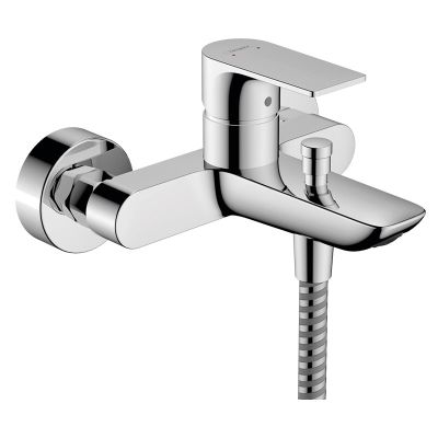 hansgrohe Rebris E Single Lever Bath/Shower Mixer Tap for Exposed Installation - Chrome - 72450000
