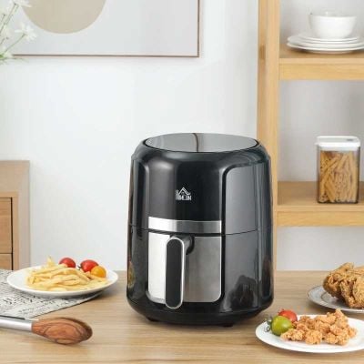 HOMCOM 4 Litre Air Fryer with Rapid Air Circulation - Black - 800-119V70