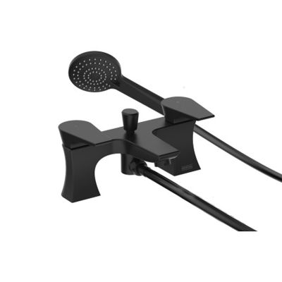 Bristan Hourglass Bath Shower Mixer Tap - Black - HOU BSM BLK