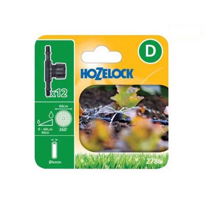 Hozelock In Line Adjustable Mini Sprinkler 4mm (Pack of 12) - HOZ27860012