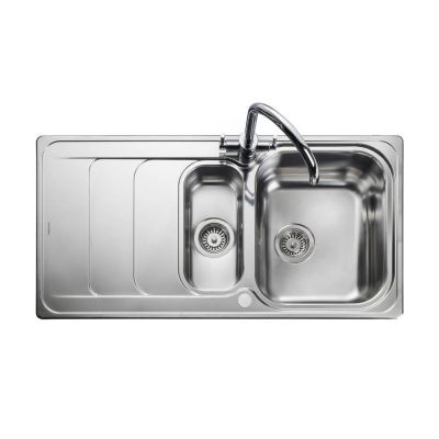 Rangemaster Houston 1.5 Bowl Stainless Steel Kitchen Sink - HS9852/