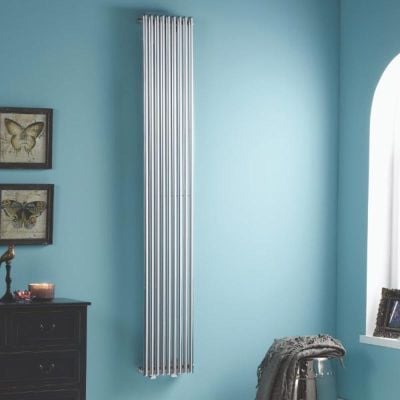 Towelrads Iridio Vertical Straight Hot Water Radiator 1800x500mm - Chrome - 120979