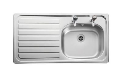 Leisure Lexin 1.0 Bowl Kitchen Sink Left Hand Drainer - Stainless Steel LE95L/