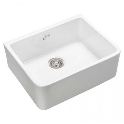 Leisure Belfast Ceramic Kitchen Sink - White - CBL595WH/
