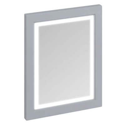 Burlington 600 x 750mm Bathroom Framed Mirror With LED Illumination - Grey - M6MG