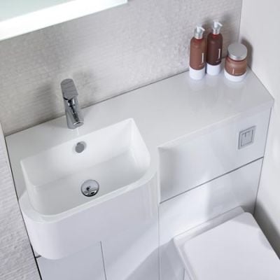 Tavistock Match 100cm Isocast Basin One Tap Hole (Left-Hand) - Basin Only