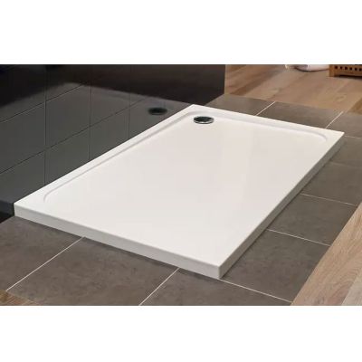 Merlyn Touchstone Anti Slip Rectangular Shower Tray Without Waste - White - 1000 x 800mm  - S118RTASTO