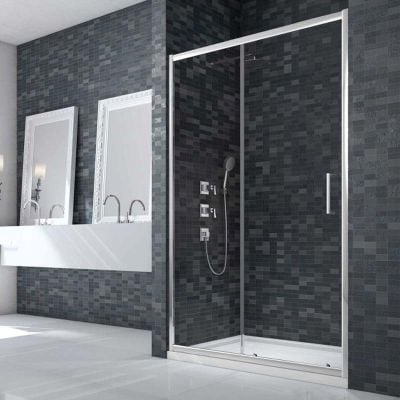 Merlyn Ionic Essence Framed Sliding Shower Door with Side Panel 1200mm - DWH04C0