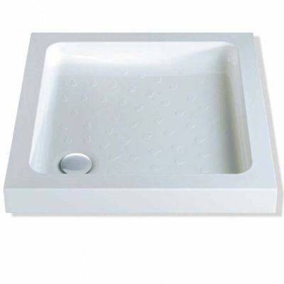 MX Classic Square Shower Tray 800x800mm - White - SBI