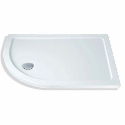 MX DucoStone Left Hand Offset Quadrant Shower Tray 1200x900mm - White - XFK