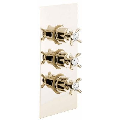 Bristan 1901 Thermostatic Recessed Dual Control Three control shower with two stopcocks - N2 SHC3STP G